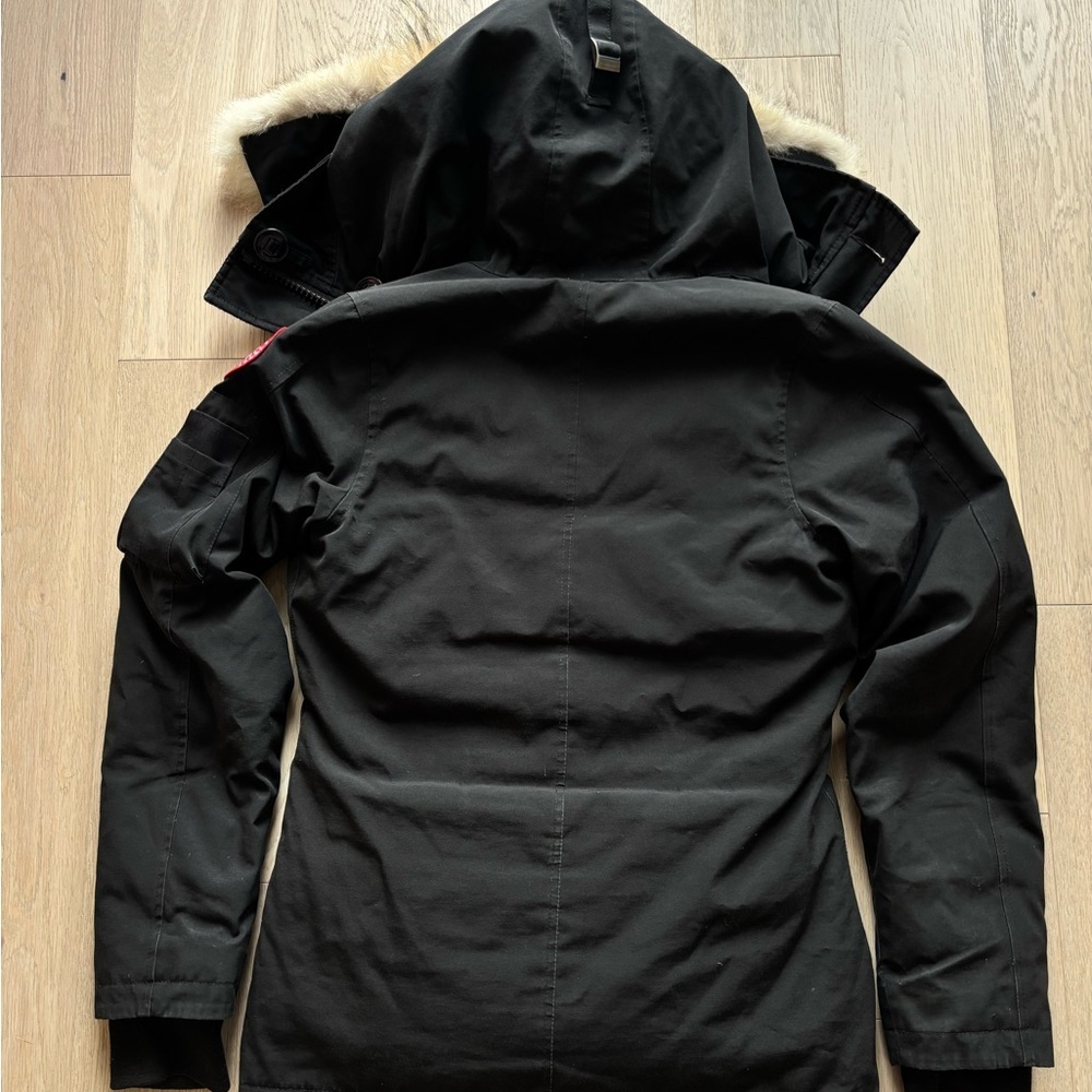 Canada Goose Montebello Parka Women Size Extra Small Black Mid Length XS 2530L - Picture 7 of 12